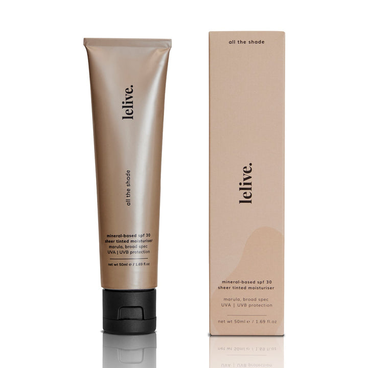 lelive. All the Shade Marula Tinted Moisturiser SPF 30 50ml