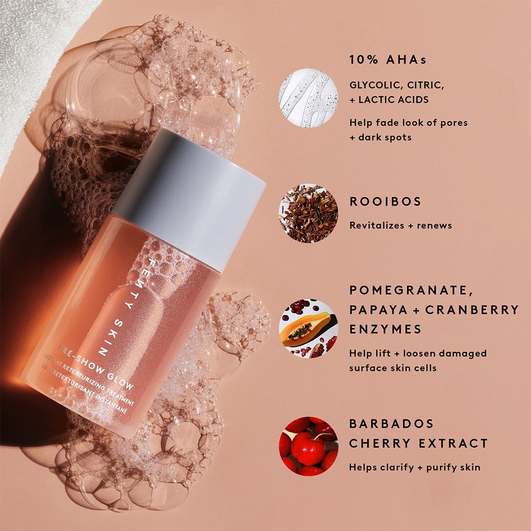 Fenty Skin Pre-Show Glow Instant Retexturizing 10% AHA Treatment 30ml