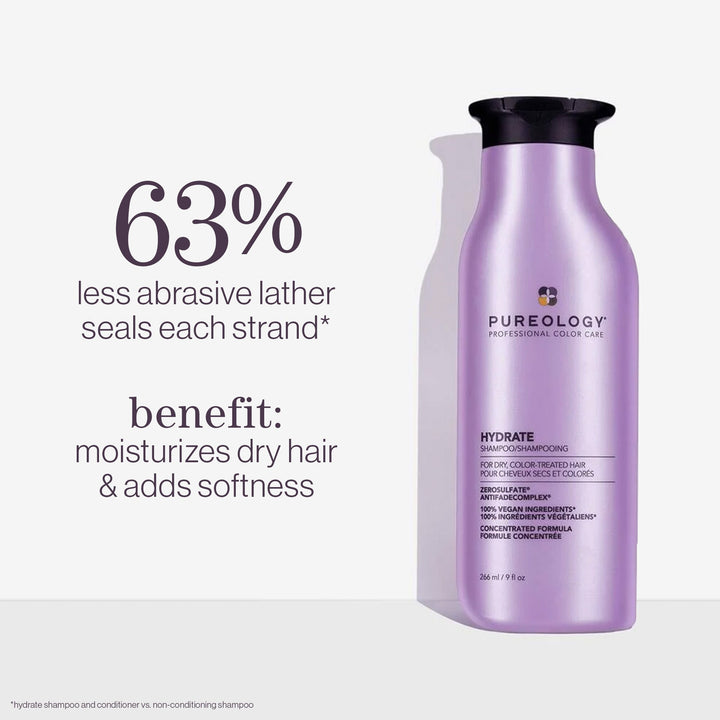 Pureology Hydrate Shampoo 266ml Fine Dry Color Treated Hair