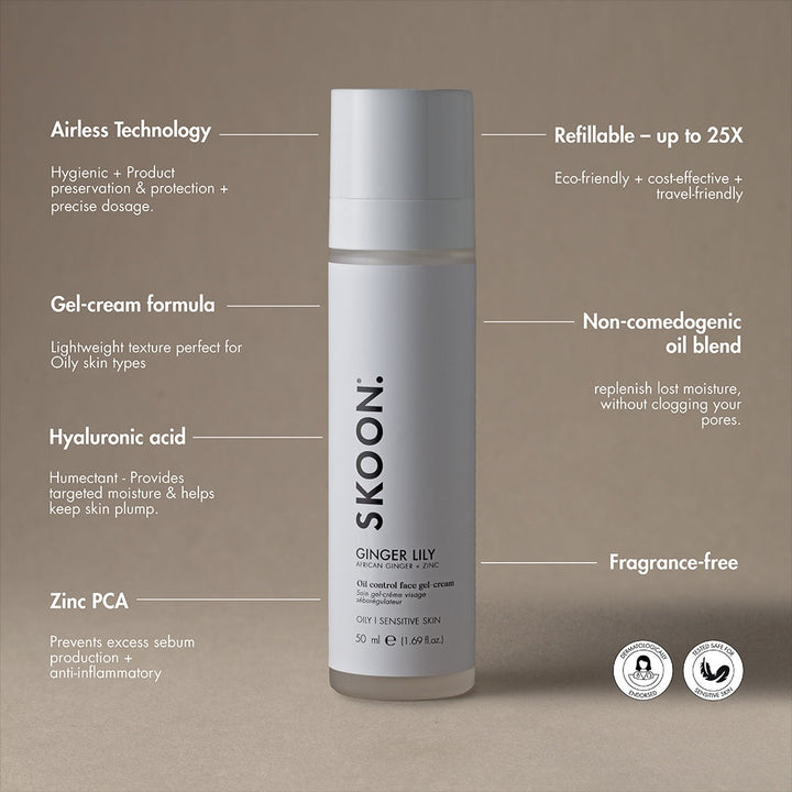 SKOON. Ginger Lily Oil Control Face Gel Cream 50ml