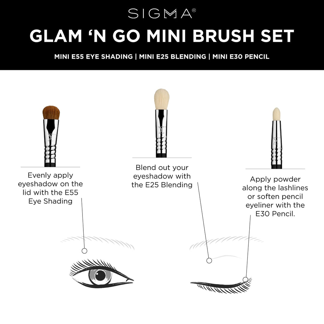 Sigma Beauty Glam N Go Mini Eye Brush Set
