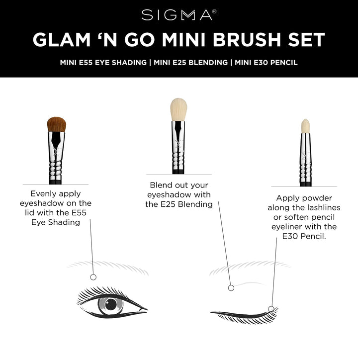 Sigma Beauty Glam N Go Mini Eye Brush Set