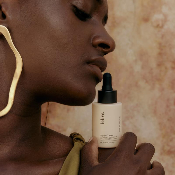 lelive. AM + PM Serum Kit Clarify Brighten Exfoliate