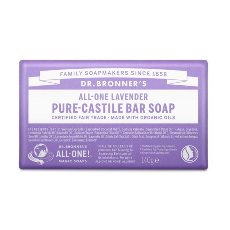 Dr. Bronner's Pure Castile Bar Soap Lavender 140g