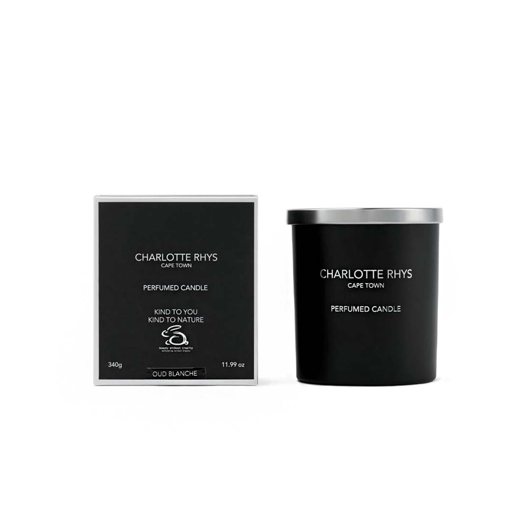 Charlotte Rhys Oud Blanche Scented Candle Silver Lid 200g